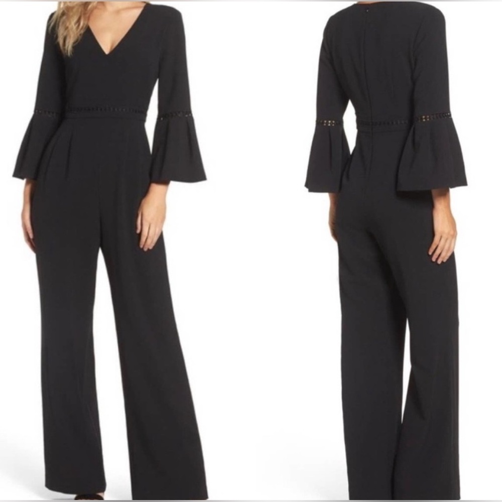 Eliza J. wide leg jumpsuit with bell sleeves 6